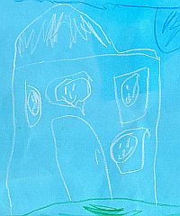 Kinderzeichnung eines Hauses